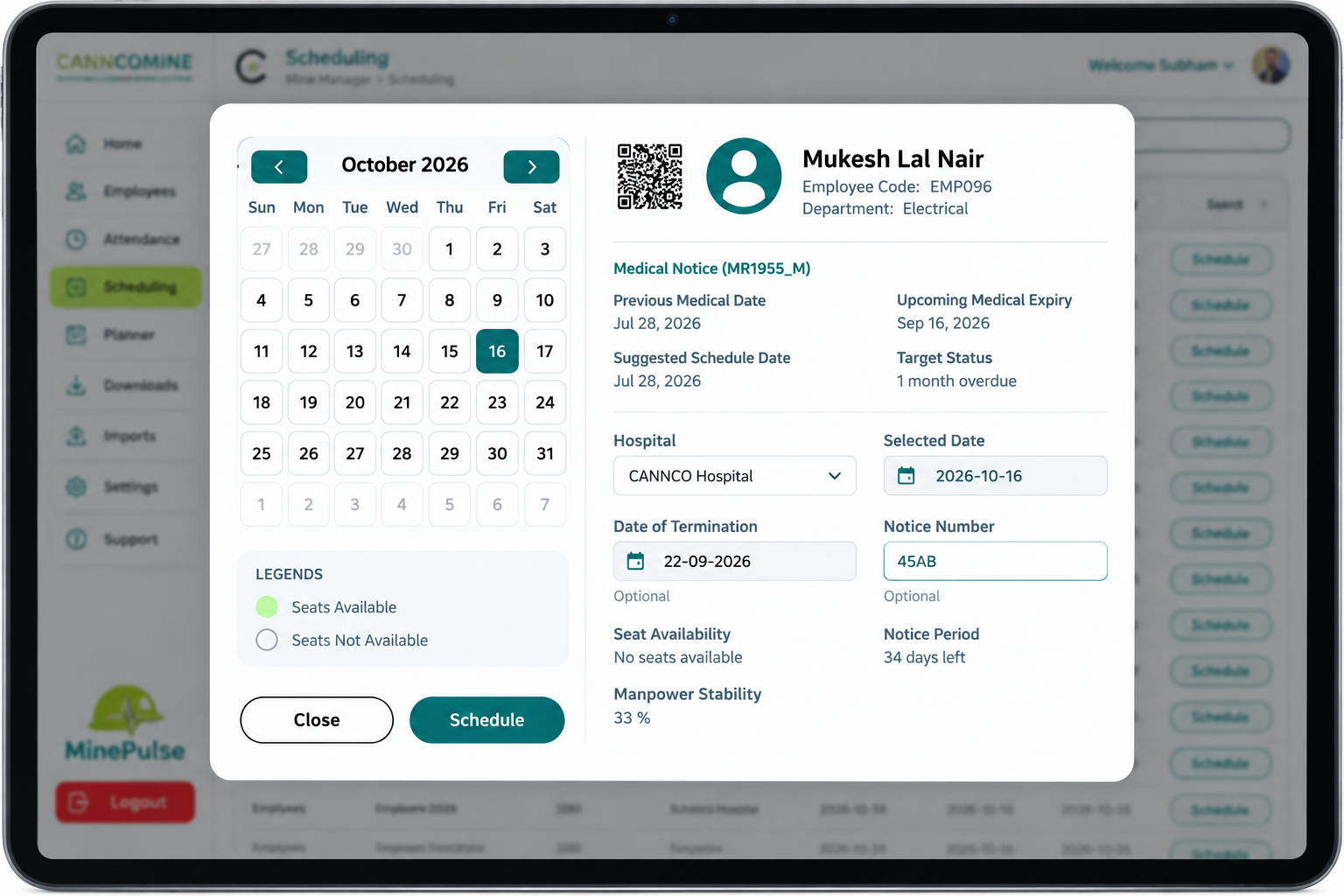 MinePulse tablet view